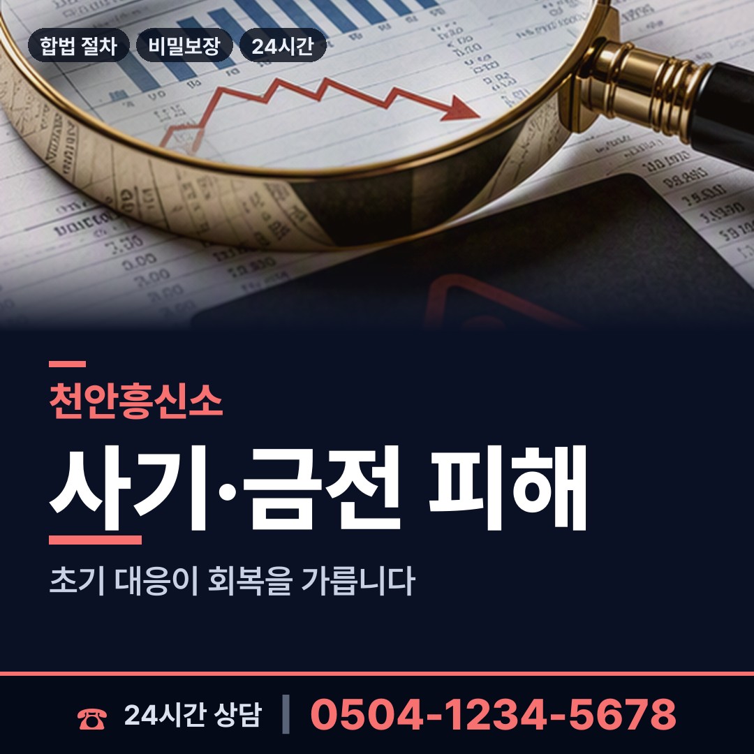 천안 신방동 로맨스스캠 상담 안내